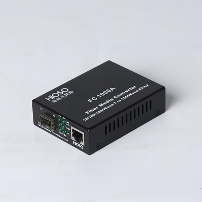 Hioso 1 FX 1 TP गीगाबिट ईथरनेट मीडिया कन्वर्टर डुअल फाइबर मल्टीमोड मेटल केसिंग