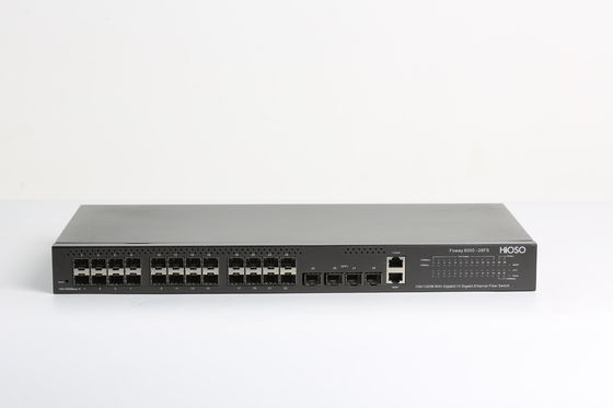 AC110V 10G SFP + अपलिंक पोर्ट फाइबर ऑप्टिक नेटवर्क स्विच 28 पोर्ट