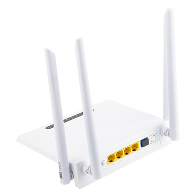 FTTH FTTO समाधान के लिए HiOSO डुअल बैंड ONU 4GE वाईफ़ाई प्लास्टिक आवरण XPON ONU